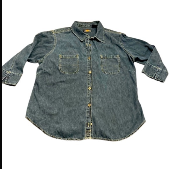 Women’s 3/4 sleeve denim top size 18W EUC - Picture 1 of 7